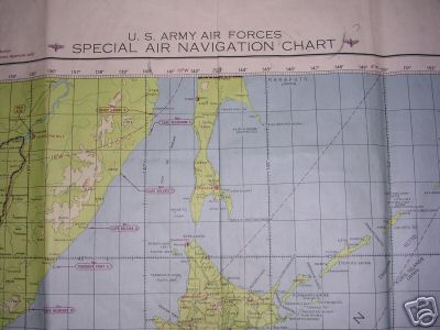 AAF Special Air Navigation Chart Japan 1945